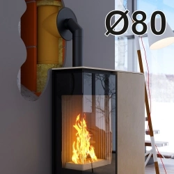 Tubulatura premium peleti fi 80 - seminee / sobe