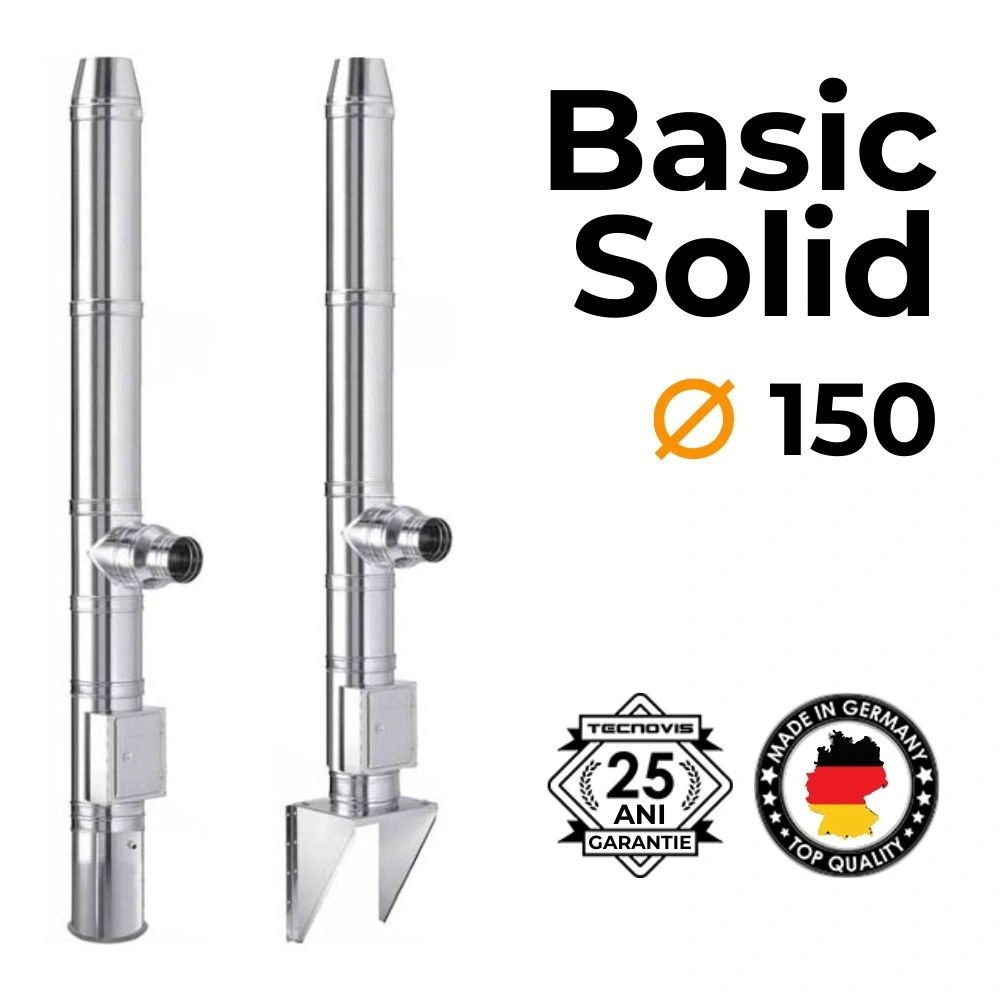 Cos de fum inox Basic Solid DE fi 150